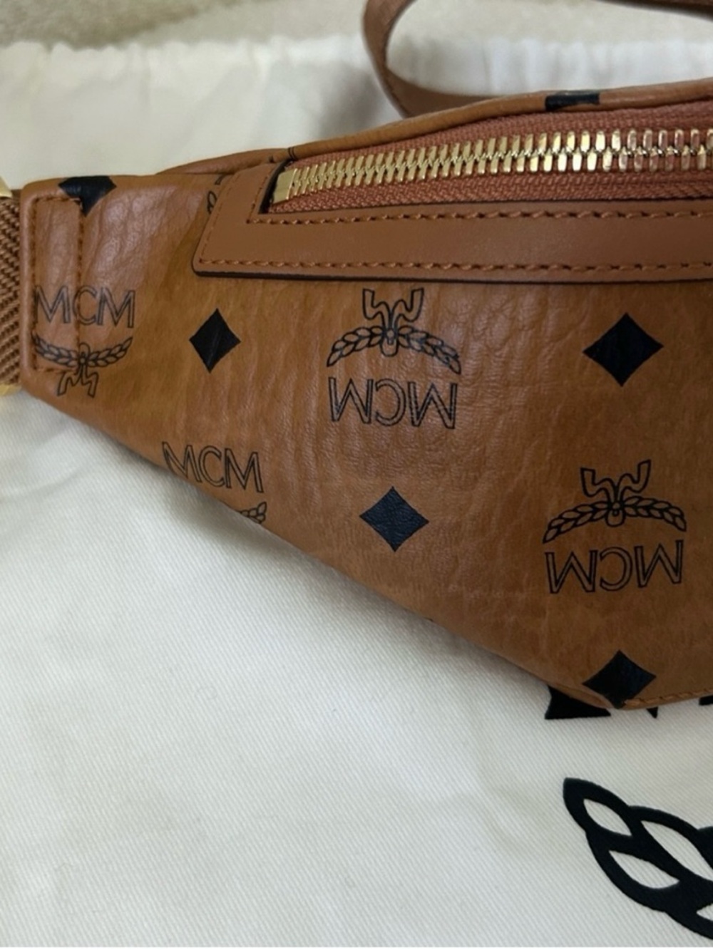 MCM Cognac Visetos Fursten Belt Bag - Picture 5 of 16
